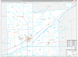 Grand Island Metro Area Wall Map Premium Style 2026